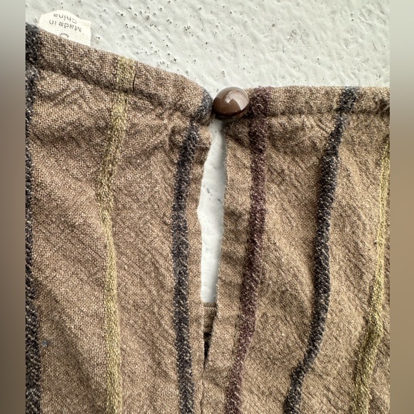 SOLD- Orange Creek Cotton/Linen Blend Textured Striped Dress Size S - Picture 3 of 12